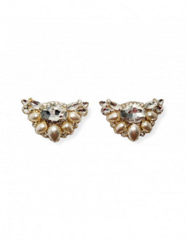 Broche adorno complementos mujer 3-cristal/perla